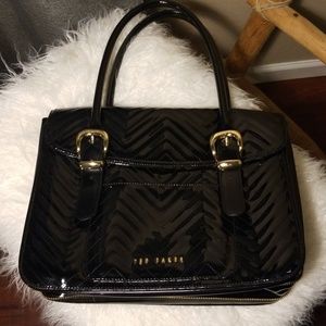 Ted Baker. Black purse. Laptop sleeve inside